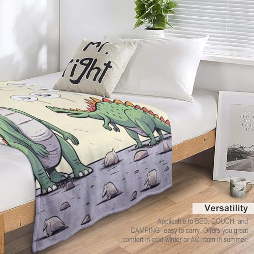 Couverture dinosaure douce chaude et confortable - Linge de lit 180x200