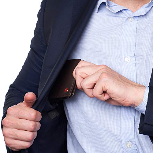 Image of Alpine Swiss Connor Executive Bifold Wallet | Business Passcase for Men | Premium Leather | Dual ID Windows | RFID Blocking | Gift Box Included Soft Nappa Brown