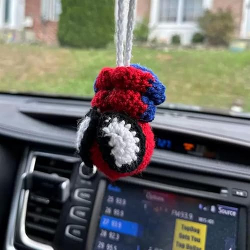 Crochet Spider Car Rear View Mirror Hanging Accessories Cute Rearview