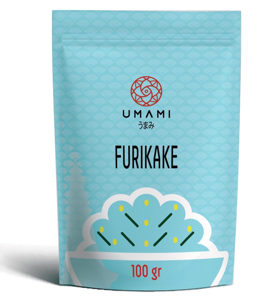 Umami Bio Furikake (100g) – Japanisches Gewürz Hergestellt in Italien – Knuspriger Mix aus Sesam & Nori Algen – Ohne Zusätze, Vegan – Für Reis, Sushi, Poke & Salate