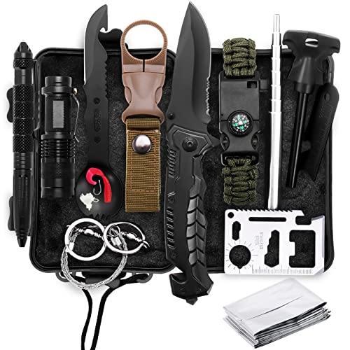 Gifts for Men Dad Husband Him, Survival Kit 12 in 1, Survival Tools Cool Gadgets Emergency Aid SOS Tactical Outdoor EDC Survival Gear and Equipment Christmas Stocking Stuffers for Families Hiking Camping Adventures Gifts for Men Dad Husband Him, Survival Kit 12 in 1, Survival Tools Cool Gadgets Emergency Aid SOS Tactical Outdoor EDC Survival Gear and Equipment Christmas Stocking Stuffers for Families Hiking Camping Adventures