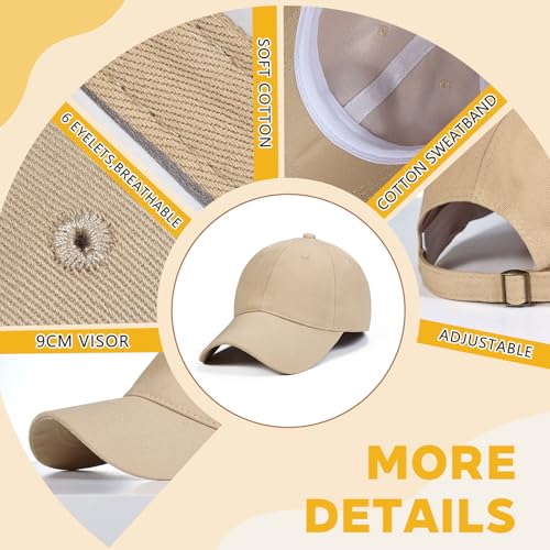 Image of 6Pcs Unisex Vintage Washed Baseball Cap Hat Adjustable Cotton Sports Caps for Men Women Outdoor Sports