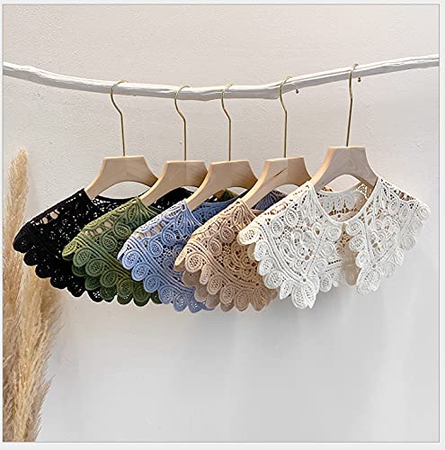 Hollow Crochet Flowers Detachable Collar Shawl Fake Collar False Collar3