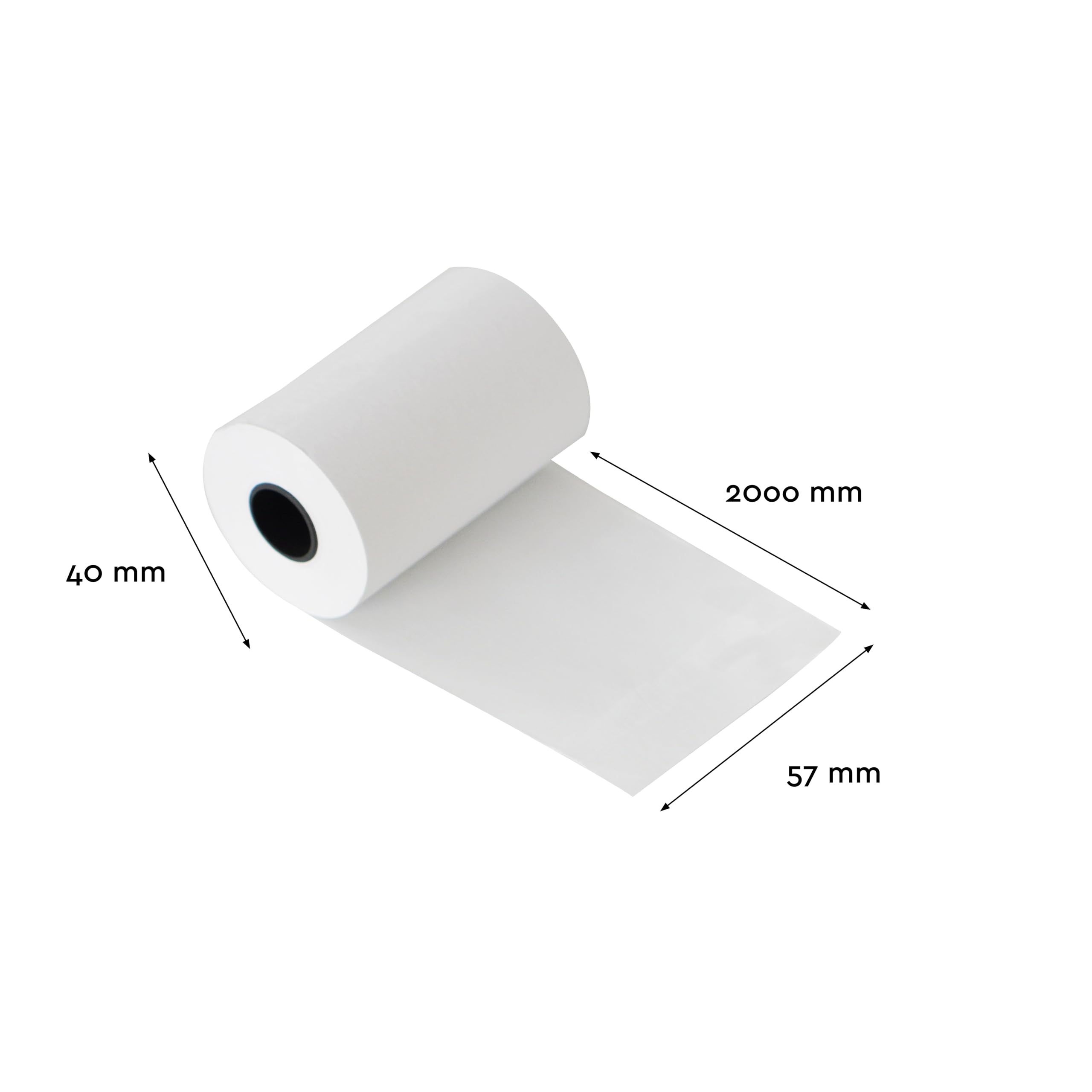 50 Rollen Ec-Cash Thermorollen 57 x 40 x 12mm - Thermopapier Bonrollen für Bankomat 18 Meter Länge - Thermopapier Kassenrollen, BPA frei
