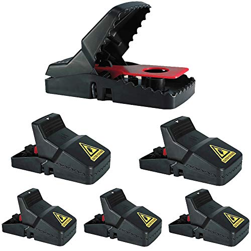 BOCHION Rattenfalle 6er Set, Profi Mausefalle Schlagfalle aus Kunststoff, Mäusefallen Die Sofort Töten, Nagetierfalle Einfaches Aufstellen und Wiederverwendbar, Mausefallen für Drinnen und Draußen Cover