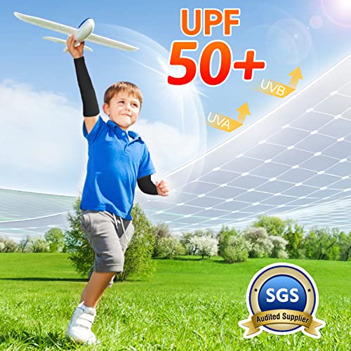 Joeyoung Arm Sleeves For Kids (4-9 Years) Sun Sleeves For Baseball Basketball Costume For Party Uv Protection Sleeve Cooling #TOP6