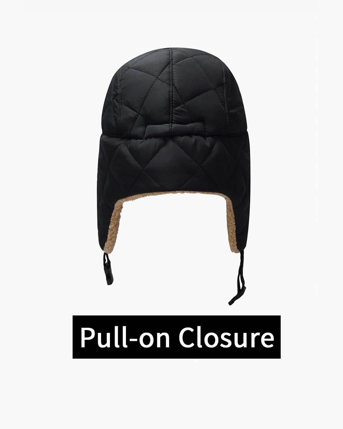 Quilted Trapper Hat with Ear Flaps, Warm Hat for Unisex