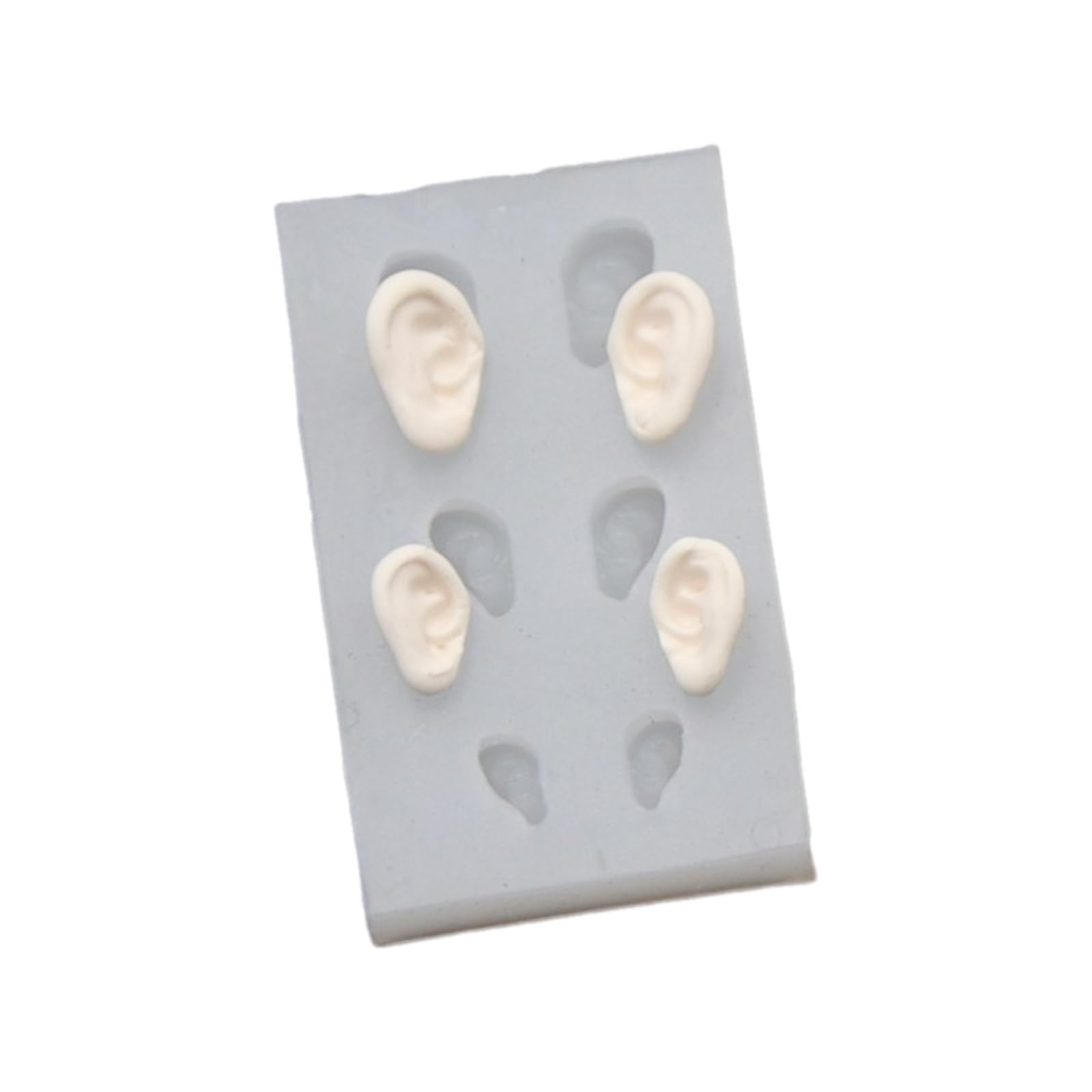 Diioomieeu B Ear Silicone Mould For Pottery Clay Flexible And Portable Silicone Mould For Crafting Ears Ornament