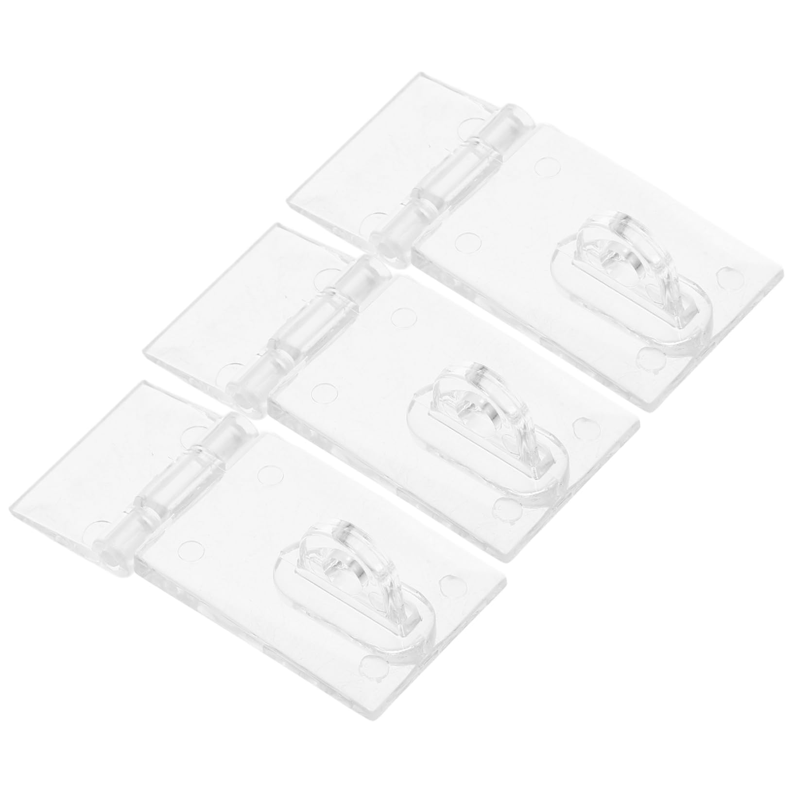 MUCKLILY 3pcs Transparent Buckle Door Lock Latch Transparent Latch Lock Mini Hinges Sliding Door Latch Style Clear Lock Clear Mini Hasp Latch Clear Hinged Latch Buckles Lock Buckle Acrylic