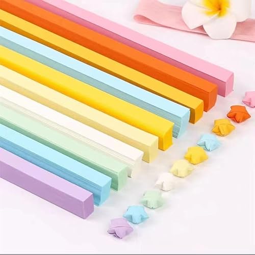 Origami Paper 1080 Sheets, 10 Colour Assortment, Double Sided, Solid Colour, DIY Hand Art Crafts