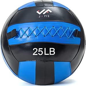 JFIT Wall Ball, 25 LB, Blue/Black