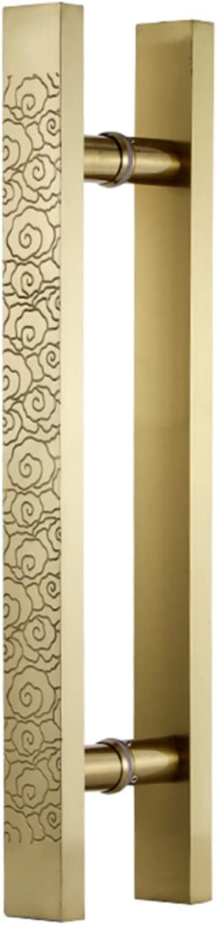 Niusabou One Color Door Handle Barn, Sliding Barn Door Handles Chinese Style Double Sided Mount Push Pull Multiple Sizes(40Cm/15.7Inch)