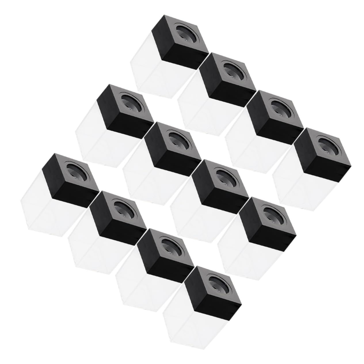 Veemoon 12piezas Caja de Clips Magnéticos Portaclips para Escritorio de Oficina Organizador de Plástico Cuadrado Soporte Magnético para Sujetapapeles Clips y Grapas