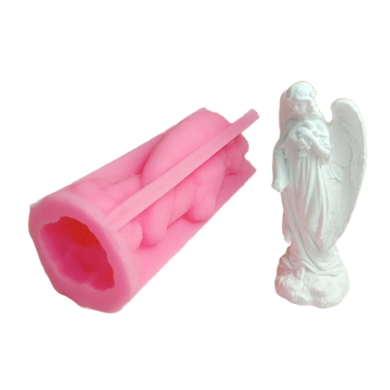 Gengener Girls Winged Statue Silicone Candle Molds For Epoxy Resin Making Candle Soap Fondant Chocolate Candy Cement Clay Molds