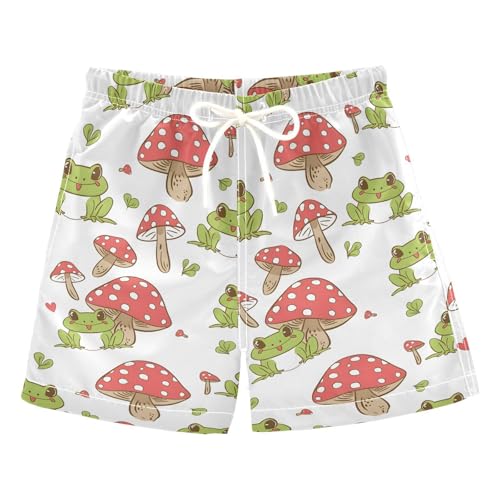 senya Frog Mushrooms Boys Swim Trunks Toddler Shorts Swimwear Boardshorts