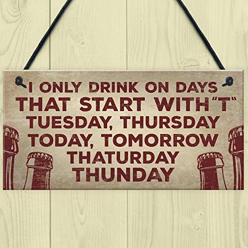 RED OCEAN Novelty Alcohol Plaque Drinking Man Cave Hanging Wall Sign Home Bar Pub Gifts BEER VODKA GIN CIDER Gifts