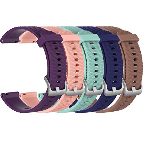 5X Small Replacement Silicone Bands Straps Compatible with Amazfit Bip/Bip Lite/Bip U/Bip S/Amazfit GTS/Amazfit GTR 42mm Smartwatch (20mm)