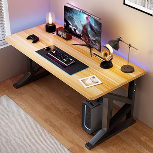 NOBBAT パソコンデスク ゲーミングデスク 勉強机 耐荷重300kg 20mm厚の無垢材ボード 長さ100/120/140/160/180x幅60x高さ75cm 机 pcデスク 学習机 コンパクト モニターアーム取付け可能 傷に強く、耐熱性、耐湿性があ