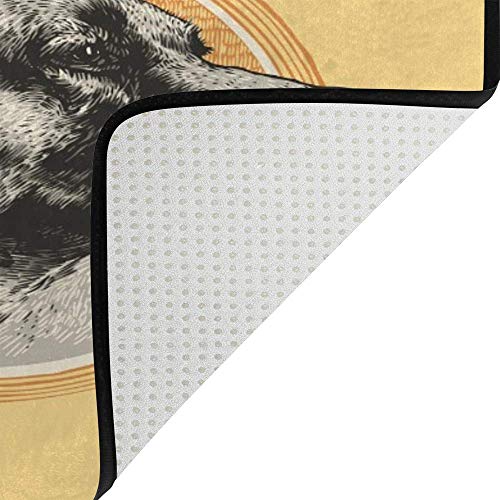 Tapis super doux velours CHEHONG grand format motif chien 182x121cm - 5