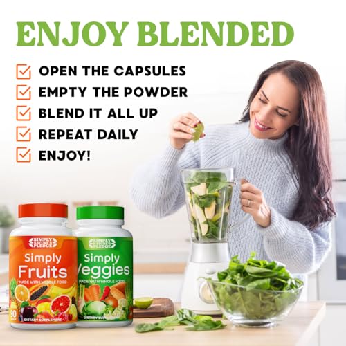 Simply Nature's Pledge - Packed with Over 40 Different Fruits & Vegetables - Made with Whole Food Superfoods - with High Beta Carotene – 100% Soy Free - 90 Count (Pack of 2) - Image 4