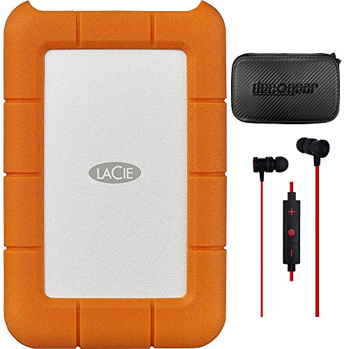 LaCie STFR4000800 4TB Rugged USB-C and USB 3.0 External Hard Drive Bundle