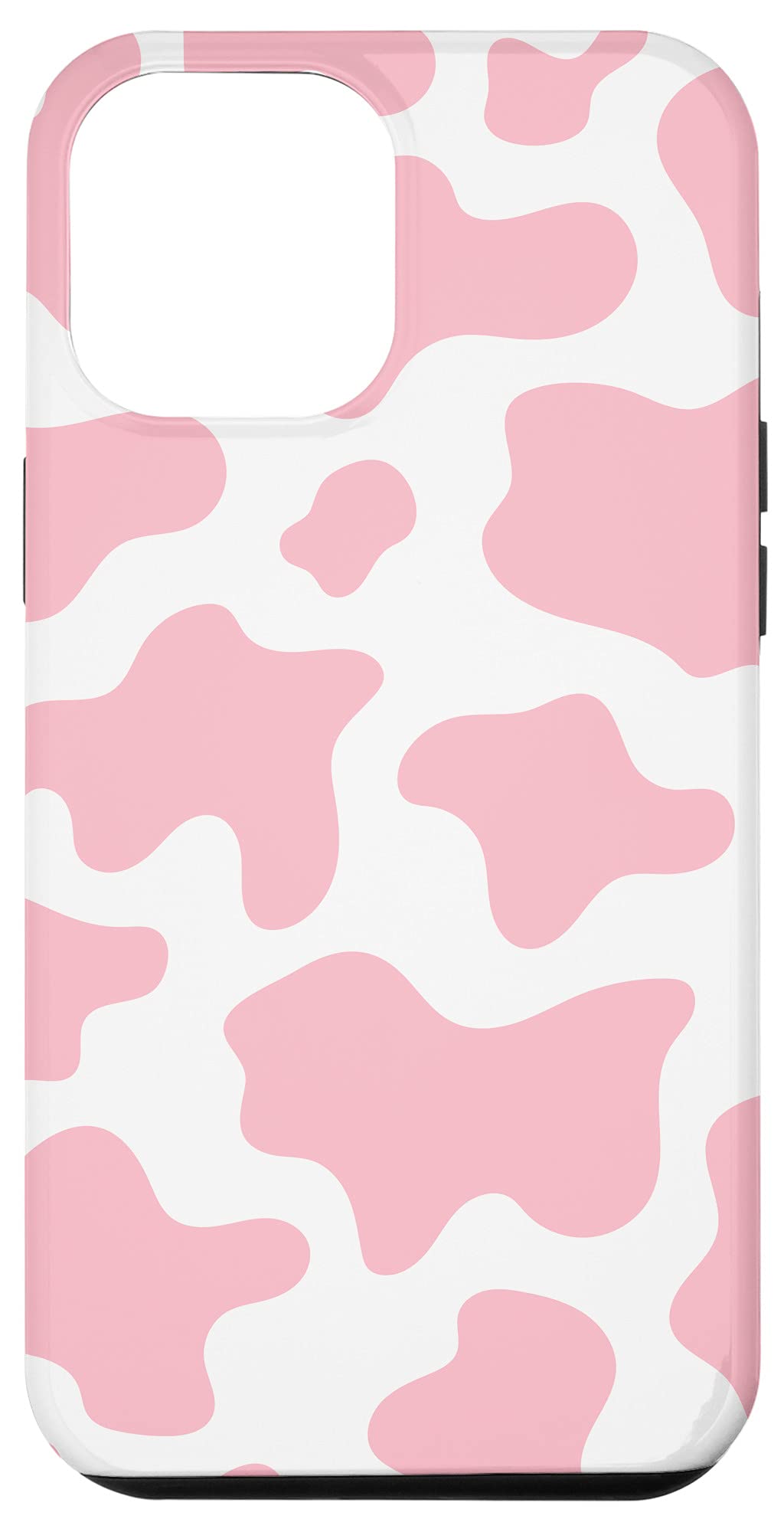 iPhone 12 Pro Max Cow Print Bubblegum Pink Cute Fun Girly Animal Spots Pattern Case