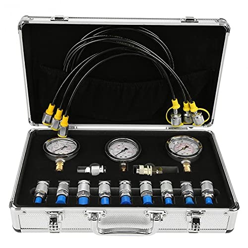 Professional Hydraulic Pressure Guage Excavator Hydraulic Pressure Test Kit with Testing Point Coupling and Gauge