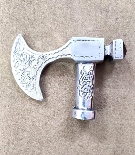 Manico decorativo per bastone da passeggio, in alluminio argentato, con motivo floreale, parte di ricambio