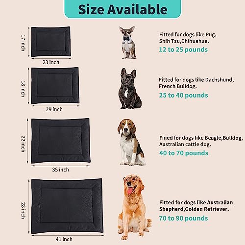 Mabozoo Indestructible Dog Bed For Aggressive Chewers,Tough Chew Proof Dog Crate Pad For Large Dog,Black Durable Dog Mat For Kennel,Machine Washable,22X35 In thumb #4