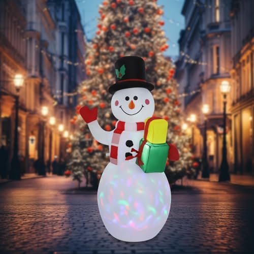 WindWilder 150cm LED Schneemann Beleuchtet Aufblasbar Snowman Outdoor...