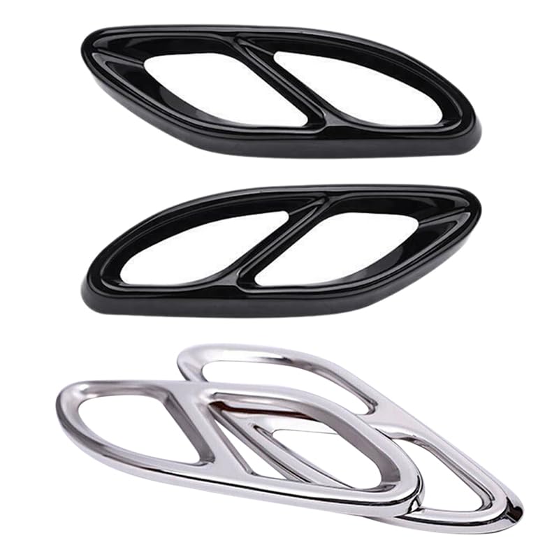 uniwersalna rura wydechowa Osłona końcówki rury wydechowej do modeli W213 W205 Coupe W246 W216 GLC GLE GLS CLA (15-19) Tłumik końcowy(Silver)