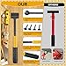 4 in 1 Door Hinge Adjustment Tool, Heavy Duty Door Hinge Wrench, Multi-Size Door Gap Adjustment Tool with Non-Slip Handle, Hinge Doctor Wrench for Residential and Commercial Doors, Cabinets