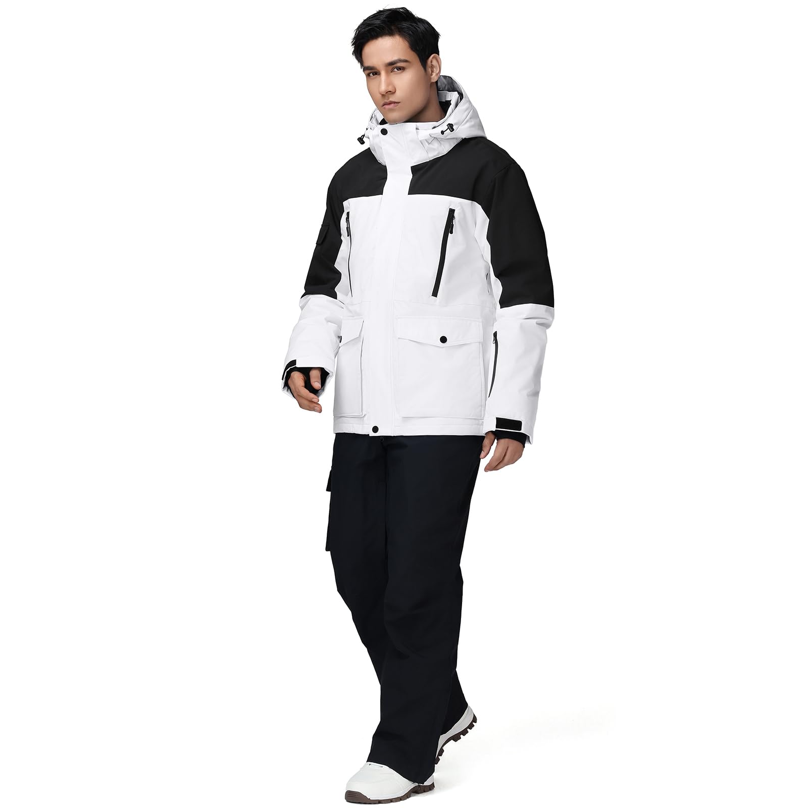 HOTIAN Herren Ski Jacke und Hosen Set Herren Schneeanzug Winter Warme schneeanzug Wasserdicht Winddicht skibekleidung Snowboard Set