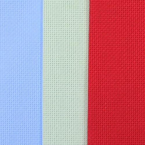 Image of KCS 3 pc of 12 inch x 18 inch(30cmx45cm) 18CT Counted Cotton Aida Cloth Cross Stitch Fabric (Light Blue+Light Green+Red)