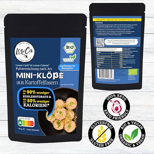 LOWER CARB KARTOFFELPRODUKTE KOMBI-SETS | stark kohlenhydratreduziert | kalorienreduziert | protein- und ballaststoffreich | bio (3x MINI-KLÖßE + 3x PÜREE)