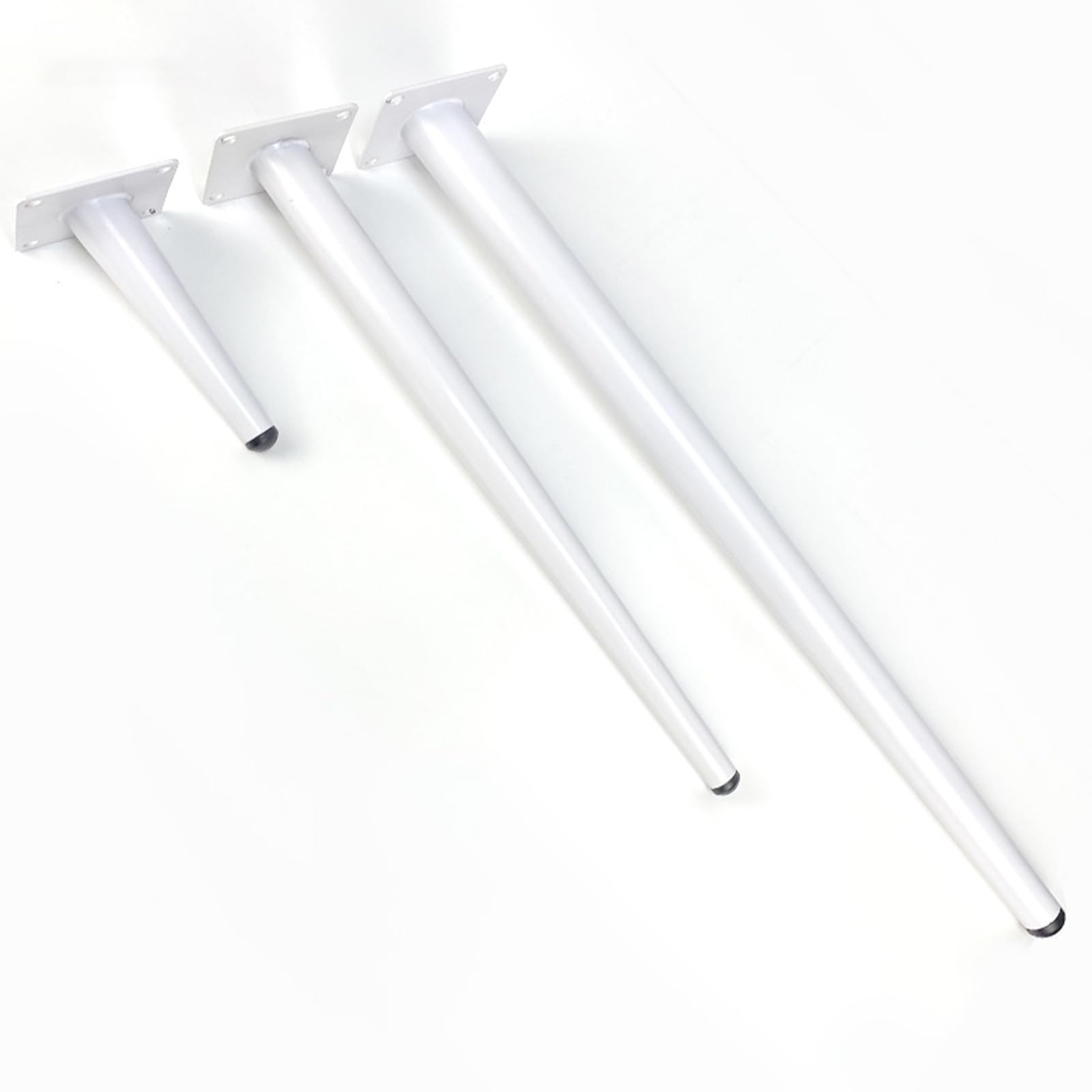 Generico Gambe per Mobili Piedini per Tavolo 25 cm Bianchi 4 Pezzi Supporto Conico in Ferro Verniciato A Spruzzo Piedini per Divano Altezza: 10-72 cm Piedini per Mobile 25 cm/9,8"