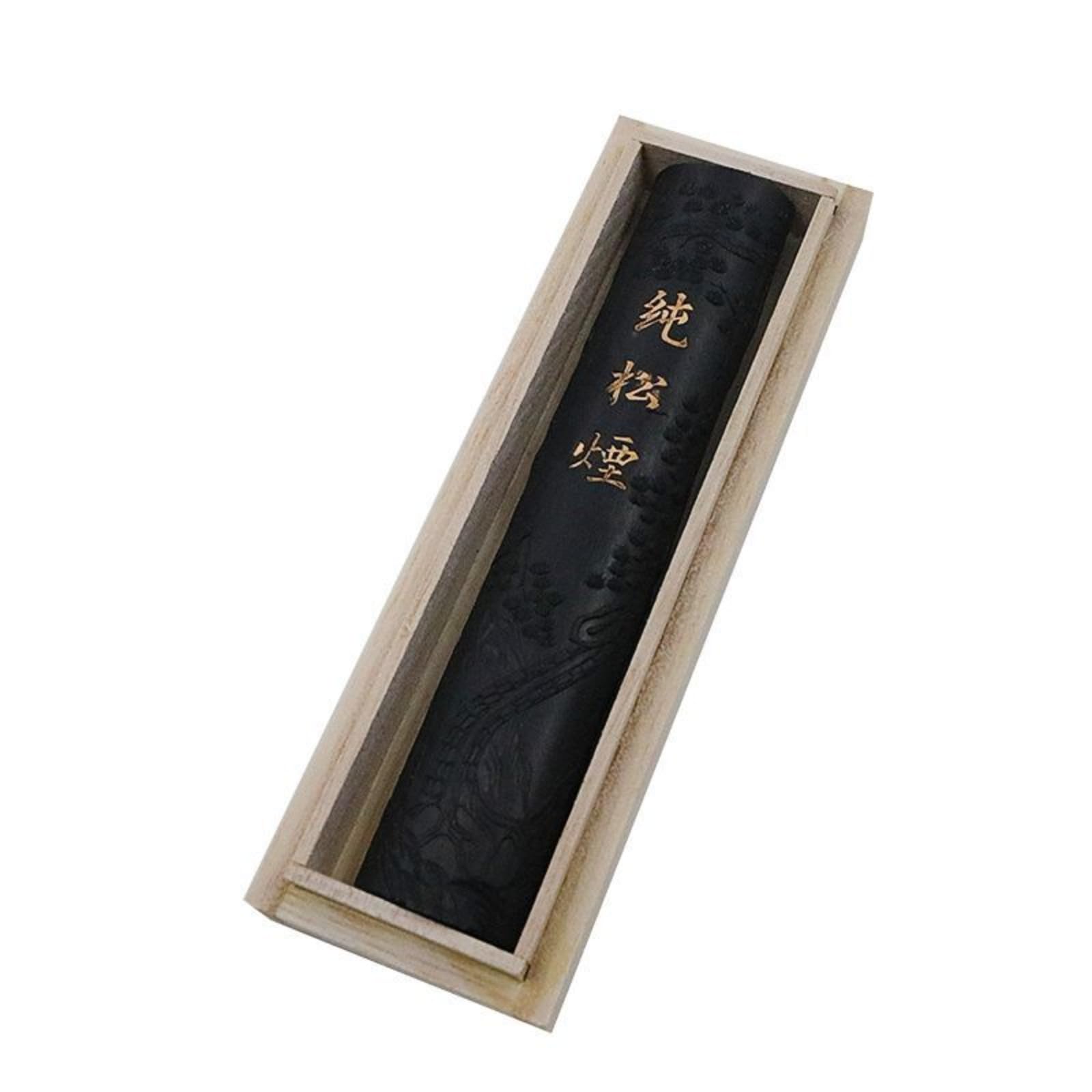 Avec coffret cadeau Bâton d'encre fait main Pin fumé Calligraphie Bâton d'encre de style antique