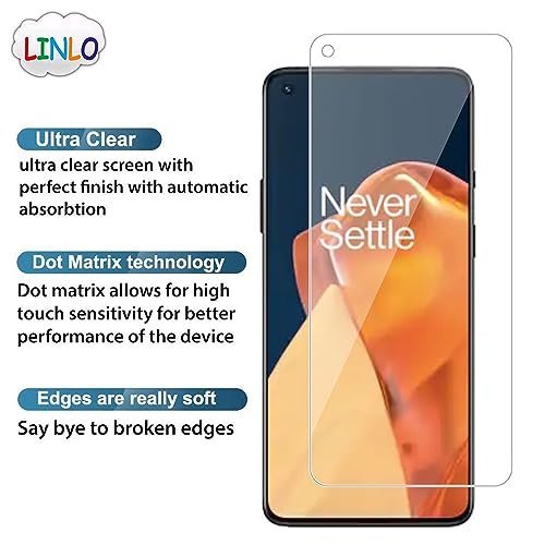 Image of Tempered Glass Screen Protector for OnePlus 9R / 9 / 8T; Full Coverage, Easy Installation (Transparent), Pack of 1