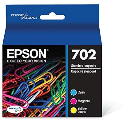 Epson T702XL120-S DURABrite Ultra Black High Capacity Cartridge Ink & T702520-S DURABrite Ultra Color Combo Pack Standard Capacity Cartridge Ink