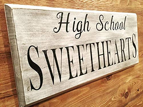 CELYCASY High School Sweethearts Panneau en Bois Vieilli