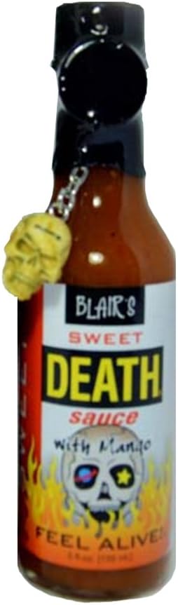 RetailSource Blair's Sweet Death Sauce With Mango & with Skull Key Chain, 5 oz., 2 Bottles