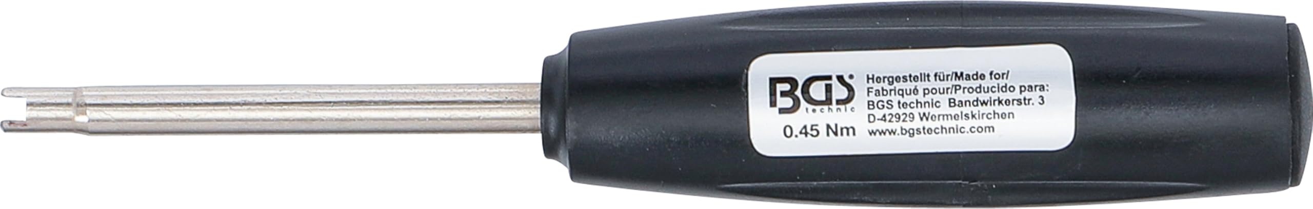 BGS 1551 | Cacciavite dinamometrico per inserti per valvole | 0,45 Nm