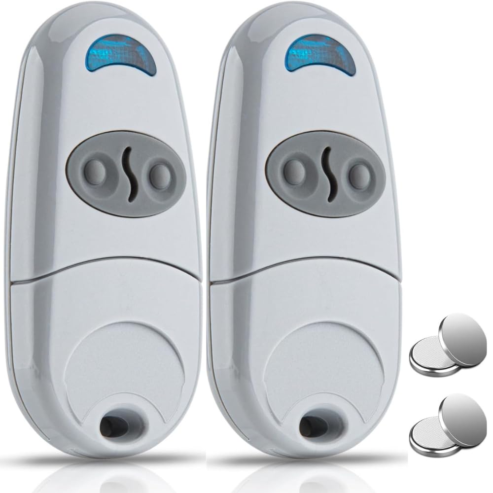 Telecomando Cancello Universali 433,92MHz - 2 PZ - Compatibile con Top 432EE, 432EV, 432NA, 432A, 432M, 432S, T432-2 Canali per Cancelli Automatici - Radiocomando Cancello di facile Programmazione