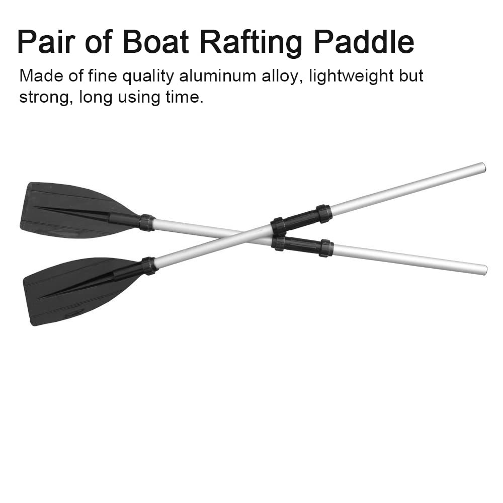 1 Pair Kayak Paddles Boat Oars Detachable Adjustable Aluminum Alloy Inflatable Boat Paddle Suitable for Various Boat Types, Combine into Double Headed Paddle