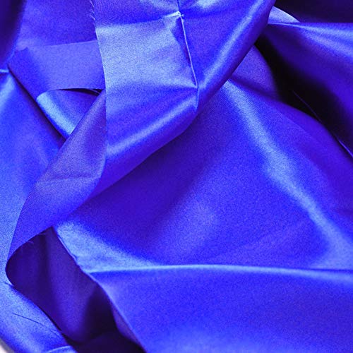 Image of Charmeuse Satin Royal Blue Fabric, 60 inch Wide, Silky, for Wedding,Bridal,Decoration, Fashion,Apparel Crafts by 6 Yards