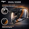 Vega VF 11 Dirt-X Aircraft Full Face Riding Helmet with Aerodynamic ABS Shell, Shock Absorbing Interior, Ventilated Comfort Fit, Racing -Inspired Design – Black Gold