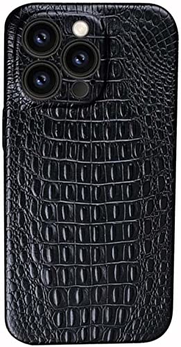 Étui iPhone 13 Pro Max en cuir crocodile protection intégrale luxe