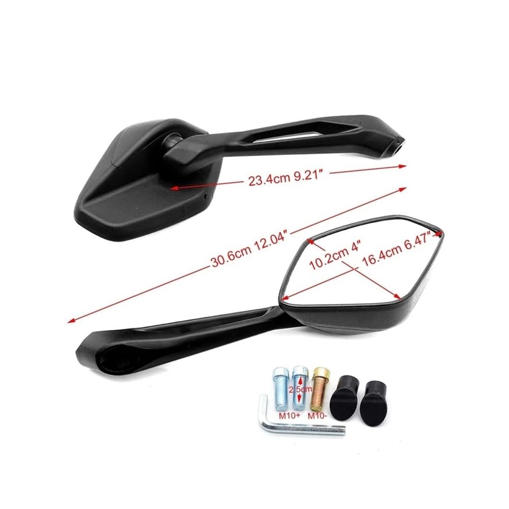 motos Miroir vélo Rétroviseur Moto M10 Scooter Streetbike Verre Blanc Rétroviseur Universel Accessoires Pour Bajaj