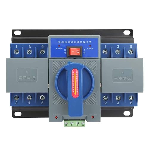 YWBL-WH Interruptor automático de la transferencia 63A 3P, mini interruptor dual del cambio del generador del poder interruptor electrónico del poder