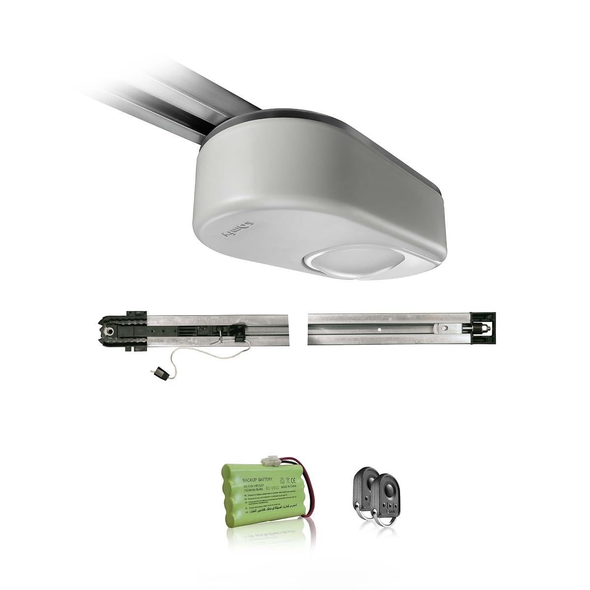 Motorisation pour porte de garage Dexxo Smart 800 io - Pack chaine - Jusqu'à 12m2 - Livrée avec 2 télécommandes, photocellules et batterie de secours